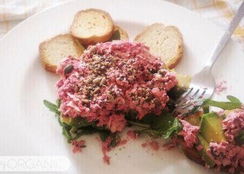 Tartar de tofu y remolacha