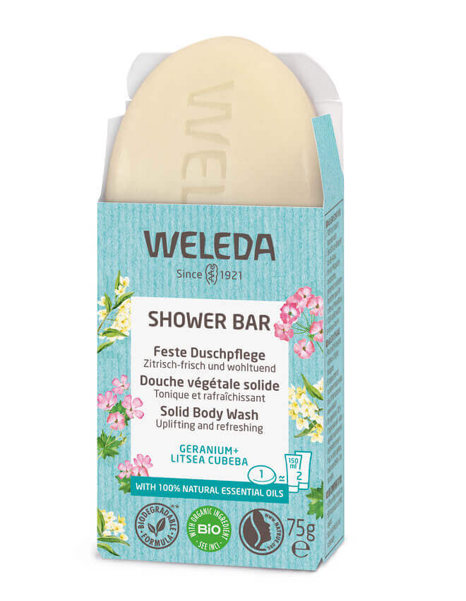 Jabóno de ducha sólido refrescante de Weleda