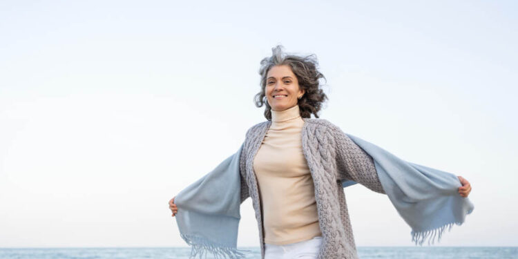 Mujer con la menopausia