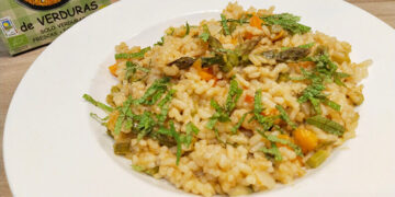 Paella de verduras ecológica