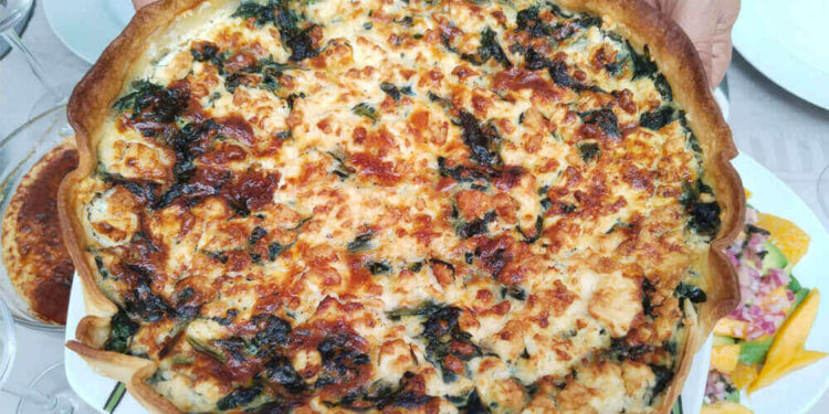 Quiche de espinacas y feta