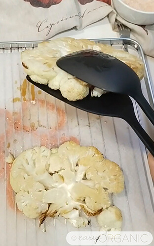 filetes de coliflor asadada