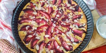 Clafoutis de melocotón