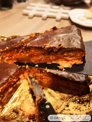 Pastel d chocolate, coco y zanahoria